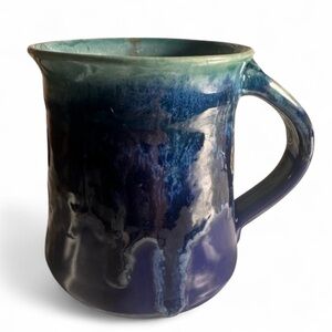 Handcrafted Blue Ceramic Mug